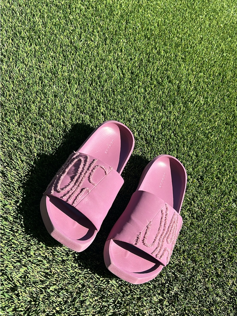 Jordan Pink Slides- size 7